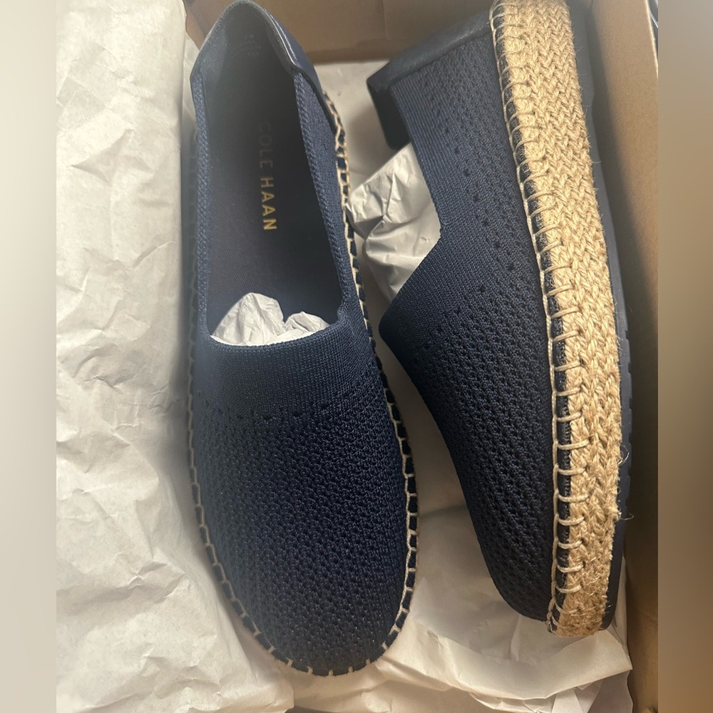 NIB Cole Haan Cloudfeel Espadrille Navy